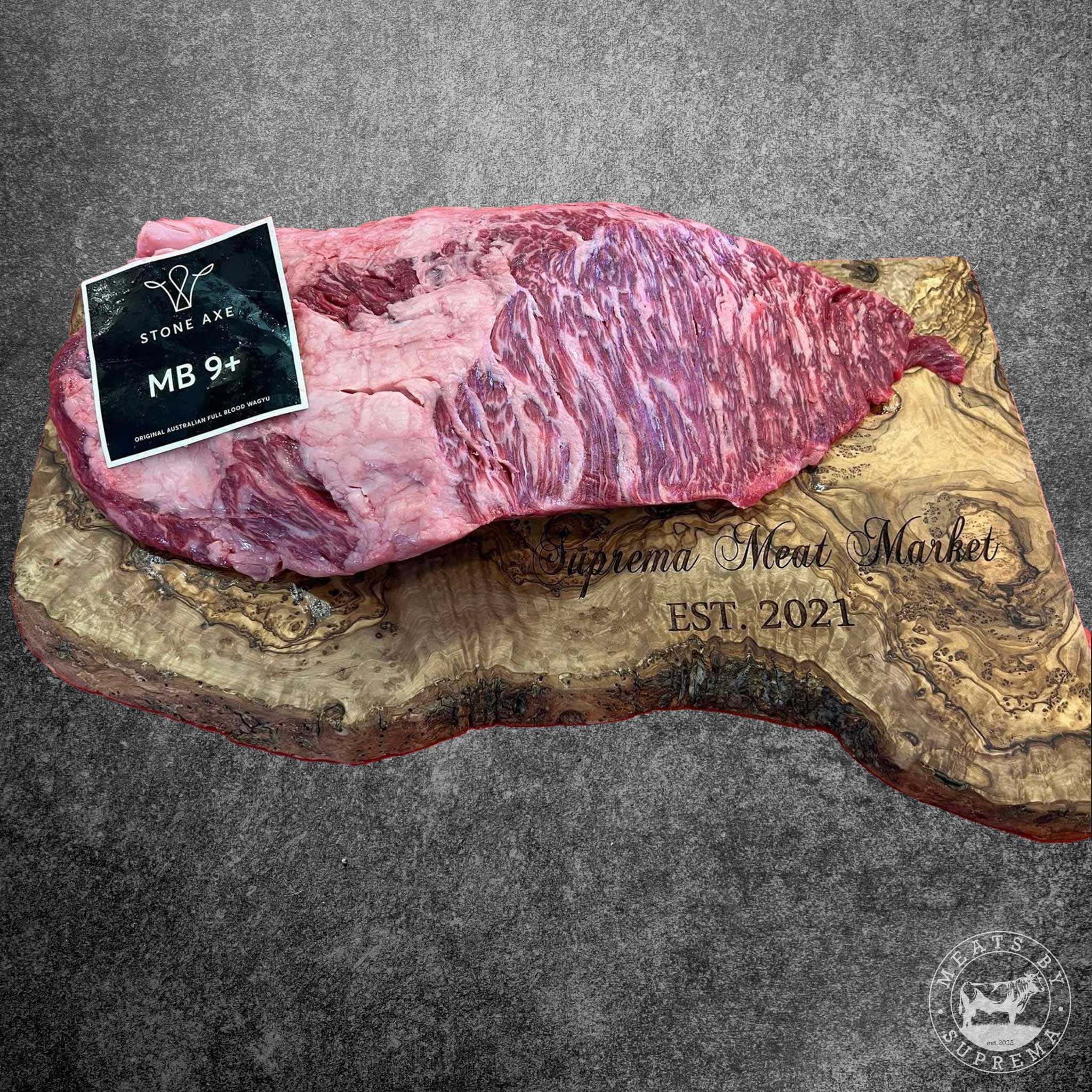 Wagyu Stone Axe Flap Meat MBS 9+ 16oz